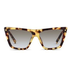 Prada Sunglasses Tortoise Yellow Shell Gradient Cat Eye NWB MSRP $377 PR21ZS